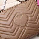 498100 Gucci GG Marmont系列 绗缝 翻盖 肩背包 棕色