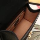 470270 Gucci Sylvie新款 丝绒拼皮 链扣 编织绳肩带 手提肩包 黑色