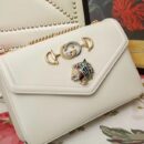 537241 Gucci 秋冬 Rajah系列 虎头钻石 牛皮 链条肩背包 白色