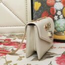 537241 Gucci 秋冬 Rajah系列 虎头钻石 牛皮 链条肩背包 白色