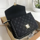 M43942 LV Pochette Metis手袋 LV全皮压花女包 LV邮差包 LV空姐包 黑色