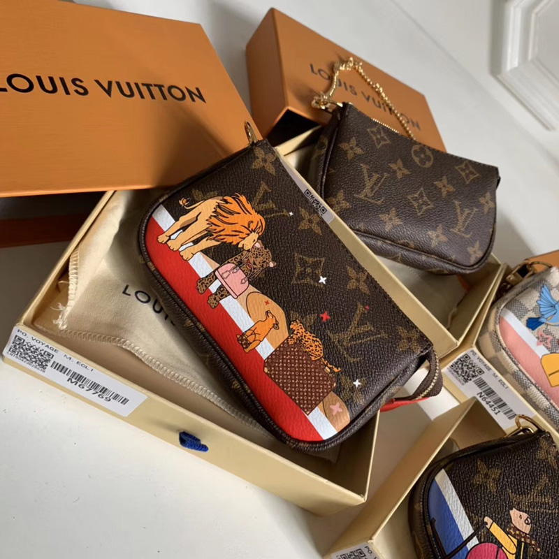 M63830 LV Mini Pochette Accessoires 小手袋 LV老花帆布狮子图案女包