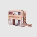517350 Gucci Ophidia系列 透明迷你手袋 单肩斜跨包 裸粉