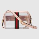517350 Gucci Ophidia系列 透明迷你手袋 单肩斜跨包 裸粉