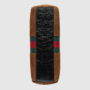 499621 GUCCI GG双拉链 拼皮绒面 织带 贝壳包 栗色