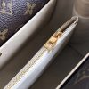 M54438 LV DOUBLE V 手袋 LV女包 翻盖式拼色老花单肩手提包 奶白色