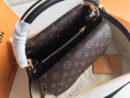 M54439 LV DOUBLE V 手袋 LV女包 翻盖式拼色老花单肩手提包 黑色