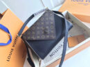 M54439 LV DOUBLE V 手袋 LV女包 翻盖式拼色老花单肩手提包 黑色