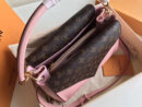 M54440 LV DOUBLE V 手袋 LV女包 翻盖式拼色老花单肩手提包 粉色