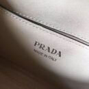 1BD127 Prada普拉达 Monochrome 十字纹牛皮 信封链条包 白色