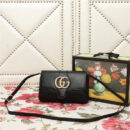 550129 Gucci Arli系列 小号 双G翻盖 复古肩背包 黑色