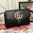 550129 Gucci Arli系列 小号 双G翻盖 复古肩背包 黑色