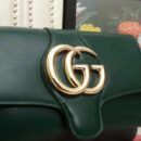 550129 Gucci Arli系列 小号 双G翻盖 复古肩背包 墨绿色