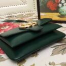550129 Gucci Arli系列 小号 双G翻盖 复古肩背包 墨绿色