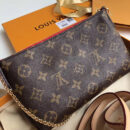 M41638 LV Pallas Cluth 手袋 LV Monogram帆布女包 LV链条包 红色/玫红
