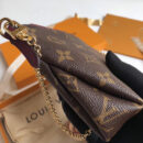 M41638 LV Pallas Cluth 手袋 LV Monogram帆布女包 LV链条包 红色/玫红