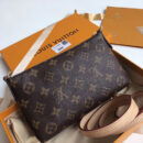 M41638 LV Pallas Cluth 手袋 LV Monogram帆布女包 LV链条包 红色/玫红