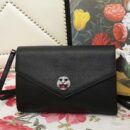 527857 GUCCI 2018秋冬 咆哮虎头装饰 翻盖 肩背包 黑色