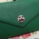 527857 GUCCI 2018秋冬 咆哮虎头装饰 翻盖 肩背包 绿色