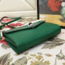 527857 GUCCI 2018秋冬 咆哮虎头装饰 翻盖 肩背包 绿色
