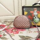 534951 GUCCI 2018秋冬 层压皮革 色彩拼接 迷你手袋 粉拼绿