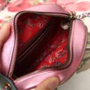 534951 GUCCI 2018秋冬 层压皮革 色彩拼接 迷你手袋 粉拼绿