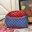 1545579110474490.jpg 534951 GUCCI 2018秋冬 层压皮革 色彩拼接 迷你手袋 红拼蓝