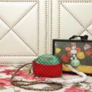 534951 GUCCI 2018秋冬 层压皮革 色彩拼接 迷你手袋 绿拼红