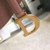 M0446 Dior Saddle小牛皮手提包 Dior马鞍包 豆沙色