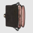1546521541685187.jpg 550126 Gucci Arli系列 中号 麂皮拼皮 双G翻盖 复古肩背包 黑色