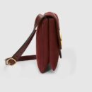 550126 Gucci Arli系列 中号 麂皮拼皮 双G翻盖 复古肩背包 酒红色