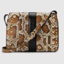 550126 Gucci Arli系列 中号 蛇皮 双G翻盖 复古肩背包