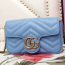 476433 Gucci GG Marmont系列绗缝皮革超迷你手袋 古驰女包 蓝色