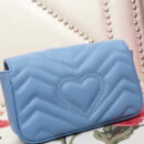 476433 Gucci GG Marmont系列绗缝皮革超迷你手袋 古驰女包 蓝色