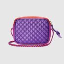534950 GUCCI 层压皮革 色彩拼接 方形迷你手袋 红拼紫