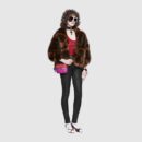 534950 GUCCI 层压皮革 色彩拼接 方形迷你手袋 红拼紫