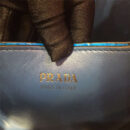 1BA212 Prada New Double 撞色鳄鱼牛皮 普拉达手提包 黑拼蓝