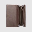 557803 GUCCI GG Supreme高级人造帆布 三只小猪图案 长款钱包 乌木色