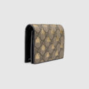 508757 Gucci 古驰钱包 蜜蜂图案 高级人造帆布 卡片夹 浅啡色