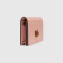 548057 Gucci Signature系列 压印皮革 猫头图案 古驰卡包 粉色