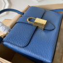 M53159 LV Locky BB 手袋 Epi皮革挂锁包 LV女包 LV手提包 LV单肩包 牛仔蓝
