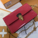 M63306 LV CHERRYWOOD 链条钱夹 LV漆皮女包 LV链条包 粉色