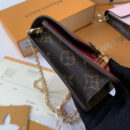 M63306 LV CHERRYWOOD 链条钱夹 LV漆皮女包 LV链条包 粉色