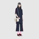 541051 Gucci女包 小号 绗缝皮革 古驰背包 红绿条纹织带 肩背包 白色
