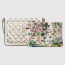 550138 Gucci女包 镂空皮革 花卉图案 中号 翻盖 古驰肩背包 白色