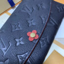 M63918 LV EMILIE 钱夹 Blooming Flowers 系列 压纹皮革钱包 LV信封钱夹 蓝色
