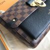 N40108 LV VAVIN 小号手袋 Damier Ebene咖啡格帆布女包 LV链条包 黑色