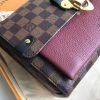 N40109 LV VAVIN 小号手袋 Damier Ebene咖啡格帆布女包 LV链条包 酒红