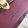 N40109 LV VAVIN 小号手袋 Damier Ebene咖啡格帆布女包 LV链条包 酒红