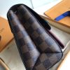 N40109 LV VAVIN 小号手袋 Damier Ebene咖啡格帆布女包 LV链条包 酒红